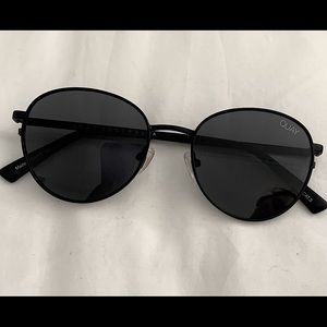 Quay Black Round Sunglasses